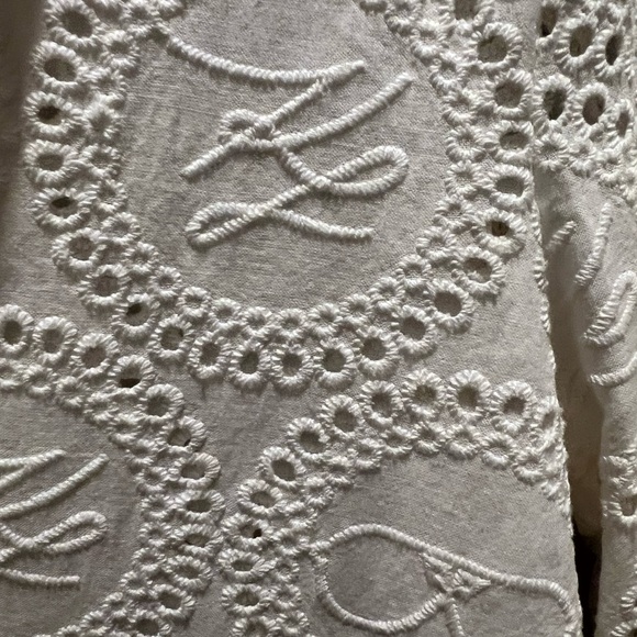 🆕 Karl Lagerfeld Paris Cotton Eyelet Two Button Blazer - Picture 5 of 16